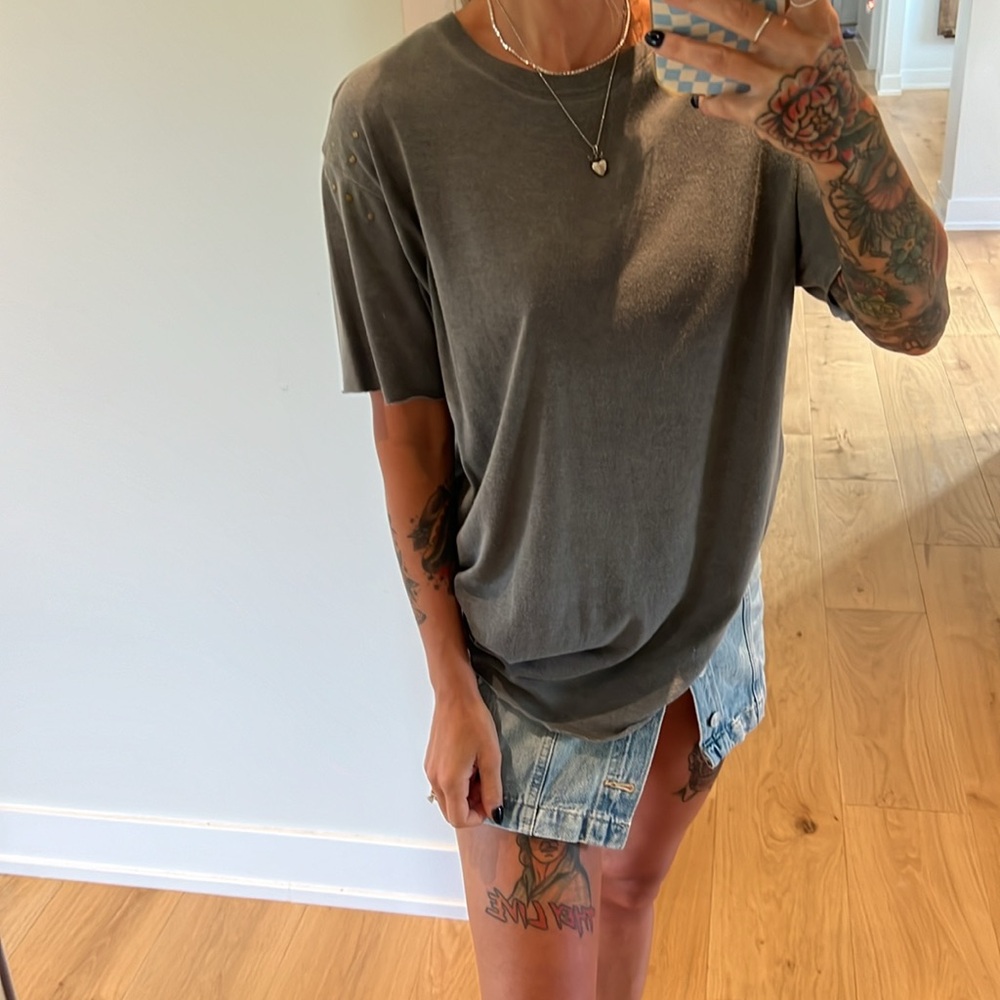 Fast & Furious Tee with brass shoulder detail